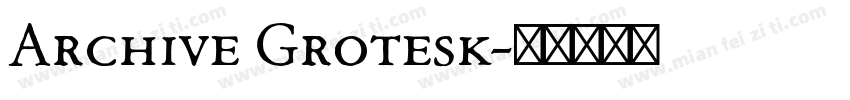 Archive Grotesk字体转换